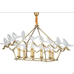 Lustre de metal moderno e contemporâneo em latão para designers