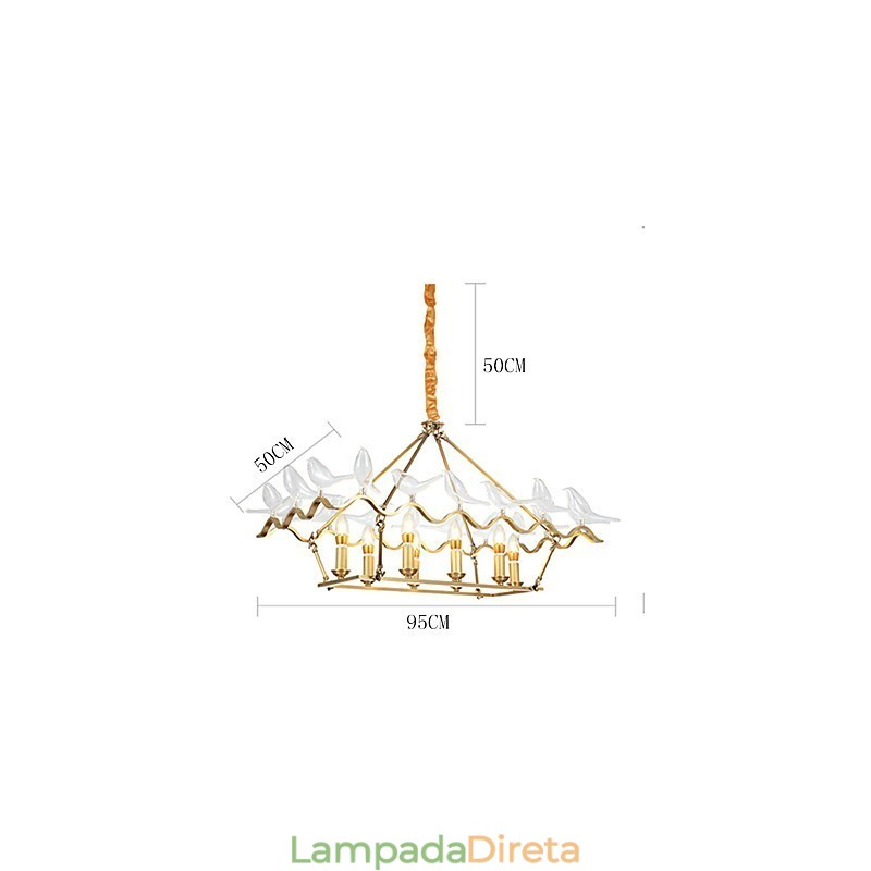 Lustre de metal moderno e contemporâneo em latão para designers