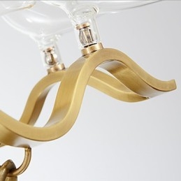 Lustre de metal moderno e contemporâneo em latão para designers