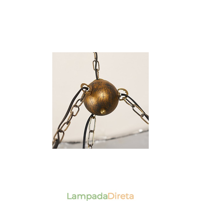 Lustre de metal rústico estilo chalé vintage retrô country globo pintura característica para designers de estilo mini