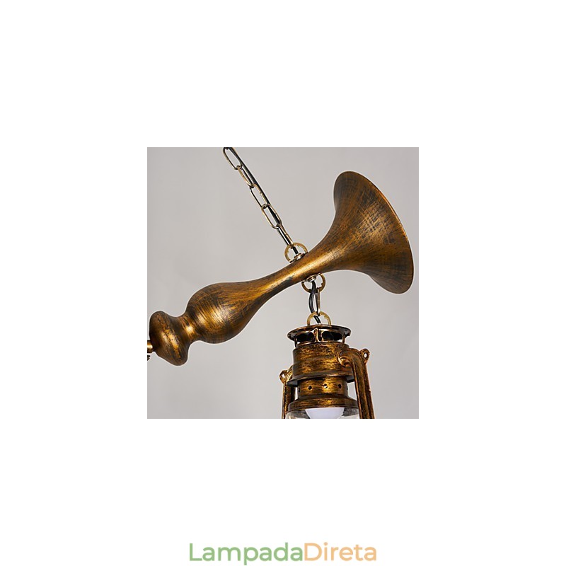 Lustre de metal rústico estilo chalé vintage retrô country globo pintura característica para designers de estilo mini