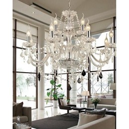 Moderno Contemporâneo Outros Destaque para Lustre de Cristal
