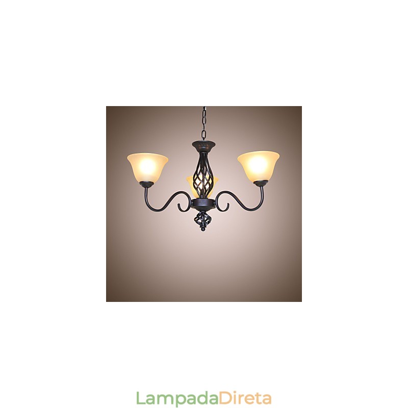 Tradicional Clássico Rústico Lodge Vintage Retro Country Outros Recurso para Mini Estilo Designers Lustre de Metal