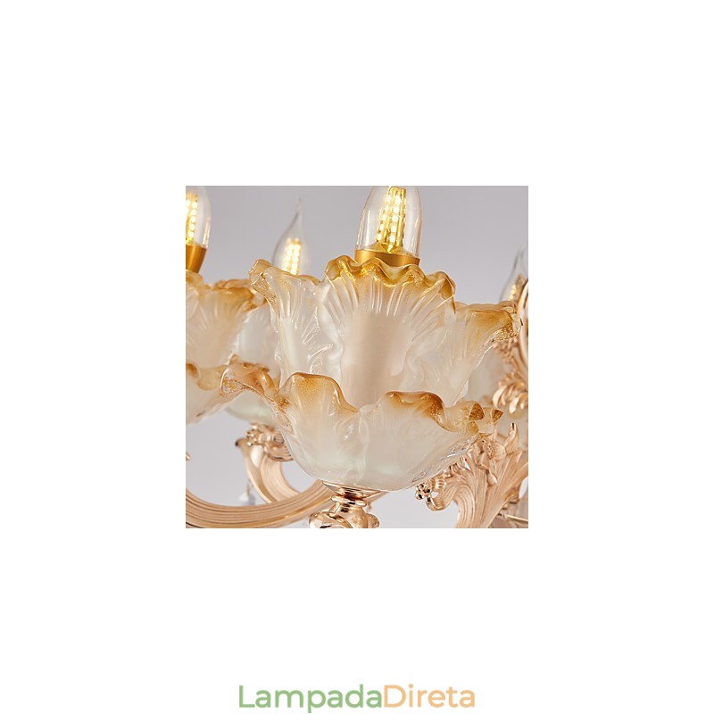 Lustre de cristal de liga de zinco estilo europeu para casa