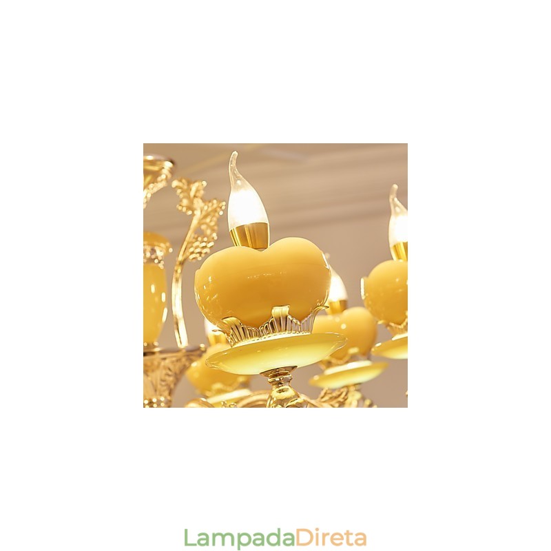 Lustre de cristal de liga de zinco estilo europeu para casa