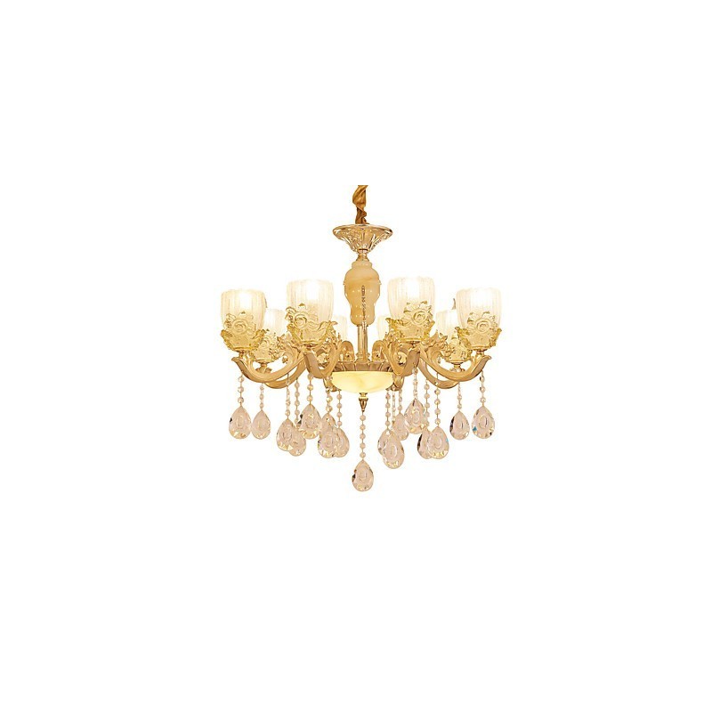 Lustre de cristal de liga de zinco estilo europeu para casa