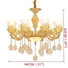 Lustre de cristal de liga de zinco estilo europeu para casa