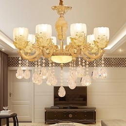 Lustre de cristal de liga de zinco estilo europeu para casa