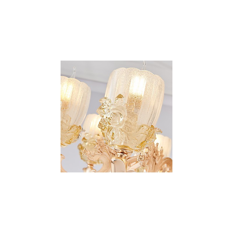 Lustre de cristal de liga de zinco estilo europeu para casa