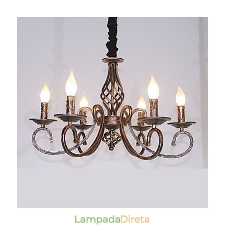 Lâmpada simples retrô Lâmpada colorida de cobre Lâmpada de vela Lâmpada simples retrô Lâmpada colorida de cobre Lâmpada de vela