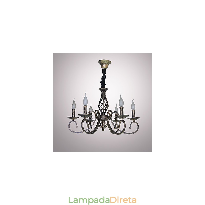 Lâmpada simples retrô Lâmpada colorida de cobre Lâmpada de vela