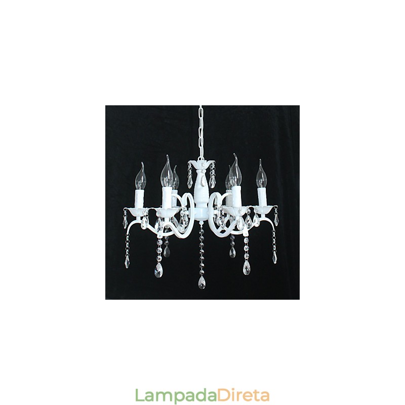 Lustre moderno de cristal mini estilo vela lâmpada de ferro lâmpadas