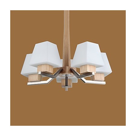 Característica eletroplatada contemporânea moderna para lustre de bambu de madeira Característica eletroplatada contemporânea moderna para lustre de bambu de madeira