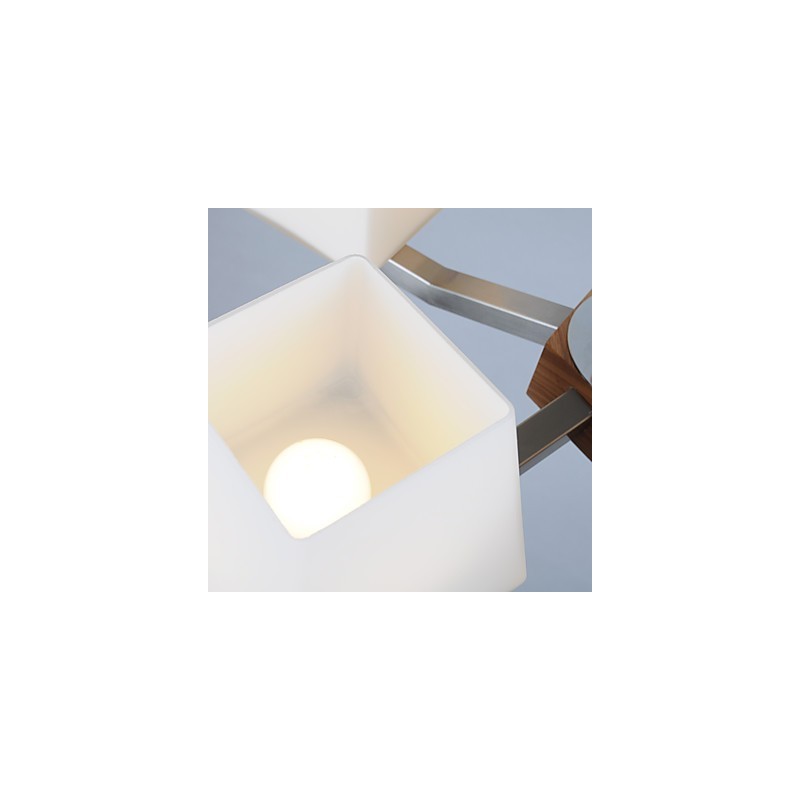 Característica eletroplatada contemporânea moderna para lustre de bambu de madeira