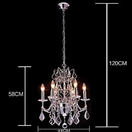 Moderno Contemporâneo Tradicional Clássico Country Chrome Feature para Lustre de Metal Cristal