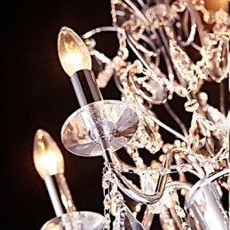 Moderno Contemporâneo Tradicional Clássico Country Chrome Feature para Lustre de Metal Cristal
