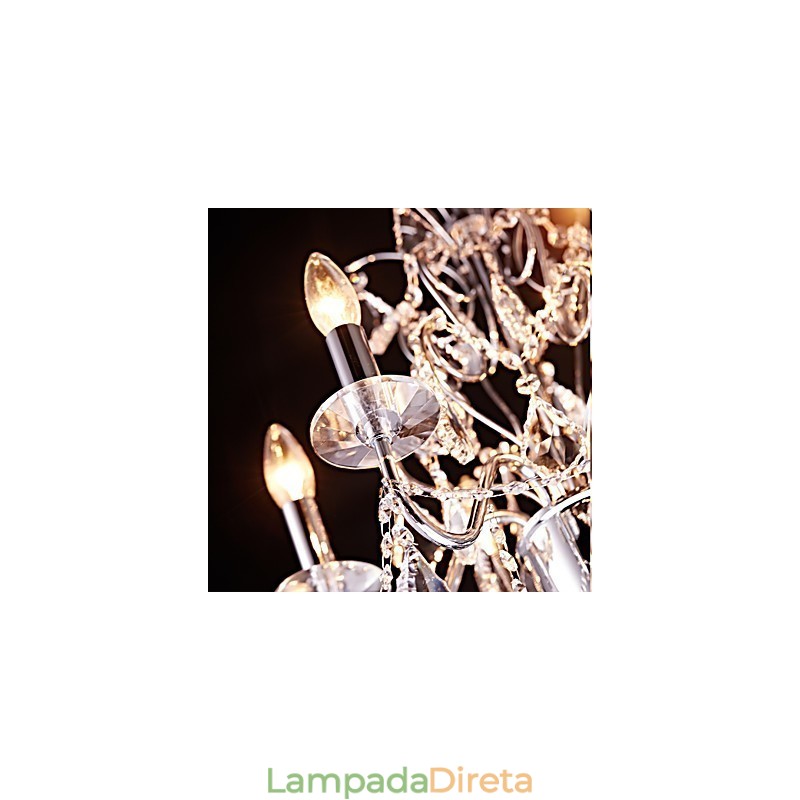 Moderno Contemporâneo Tradicional Clássico Country Chrome Feature para Lustre de Metal Cristal