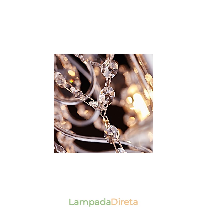 Moderno Contemporâneo Tradicional Clássico Country Chrome Feature para Lustre de Metal Cristal