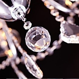 Moderno Contemporâneo Tradicional Clássico Country Chrome Feature para Lustre de Metal Cristal
