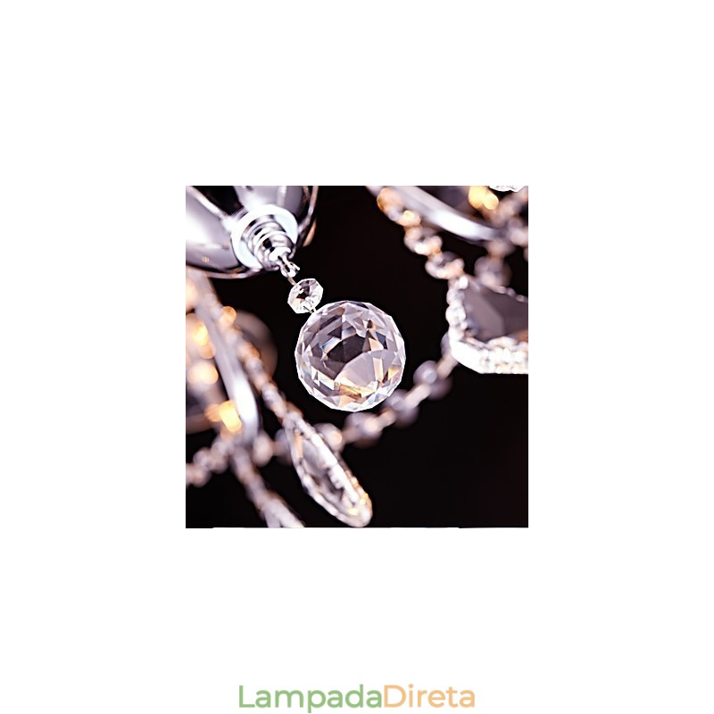 Moderno Contemporâneo Tradicional Clássico Country Chrome Feature para Lustre de Metal Cristal