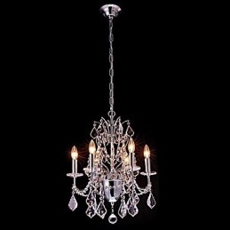 Moderno Contemporâneo Tradicional Clássico Country Chrome Feature para Lustre de Metal Cristal