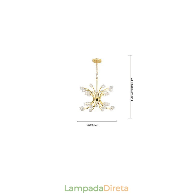 Lustre de teto moderno e minimalista com personalidade