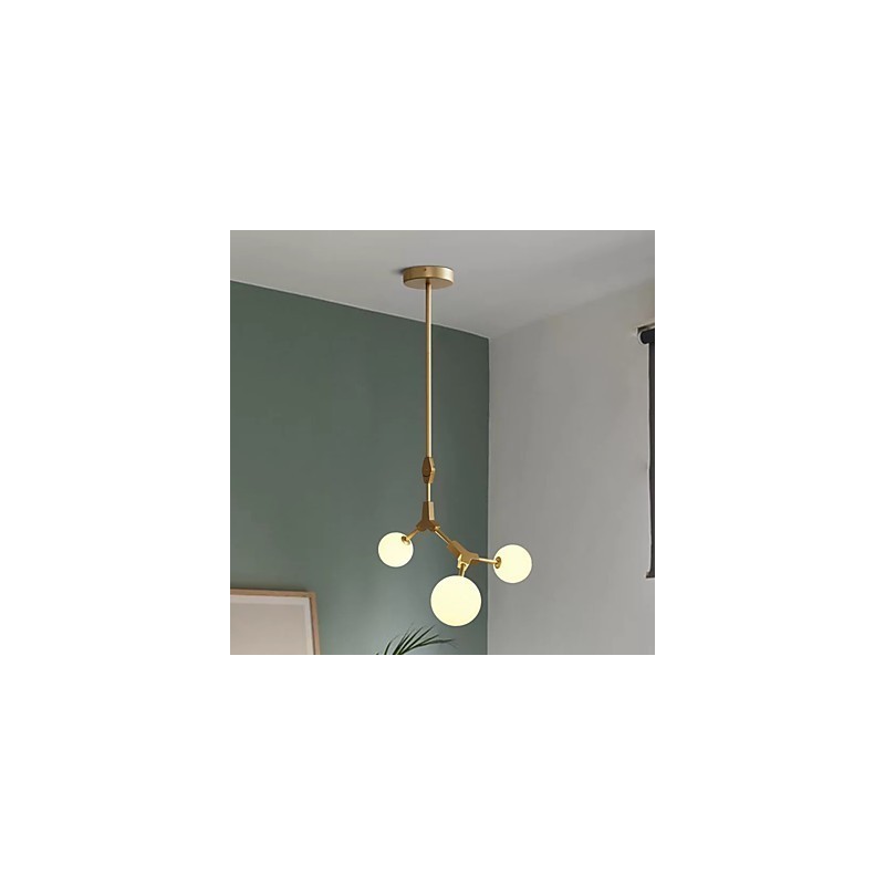 Recurso de pintura clássica tradicional para luminária pendente de madeira e bambu estilo mini