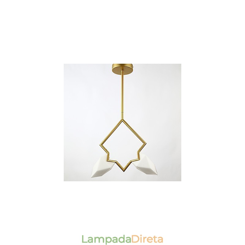 2 postes de luz modernos de metal com lustre de vidro pêssego, luminária pendente para decoração de cantina