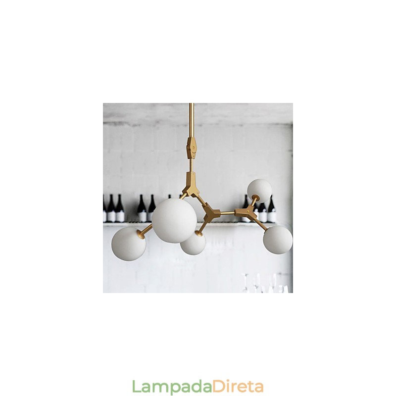 Recurso de pintura clássica tradicional para luminária pendente de madeira e bambu estilo mini