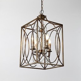 Quatro luzes vintage metal americano industrial loft pintura cor lustre europeu lâmpada pingente decoração interna