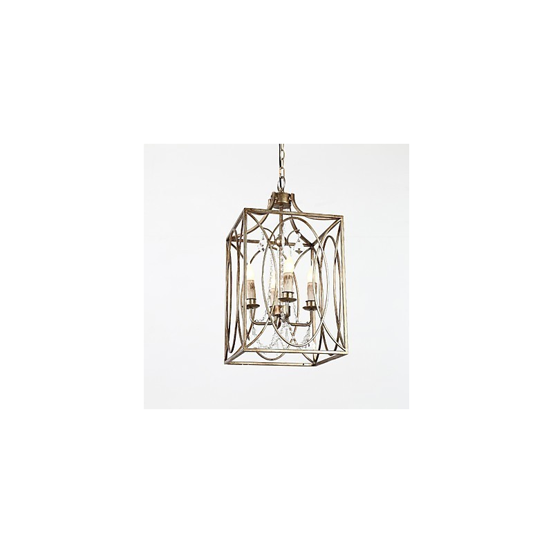 Quatro luzes vintage metal americano industrial loft pintura cor lustre europeu lâmpada pingente decoração interna