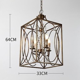 Quatro luzes vintage metal americano industrial loft pintura cor lustre europeu lâmpada pingente decoração interna