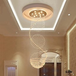10 Luzes 2,5 Metros de Comprimento Longo Gota de Chuva Gota de Lágrima Moderno Lustre de Teto de Cristal Pendente de Luz Interna