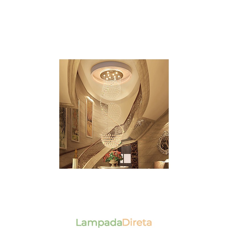 10 Luzes 2,5 Metros de Comprimento Longo Gota de Chuva Gota de Lágrima Moderno Lustre de Teto de Cristal Pendente de Luz Interna
