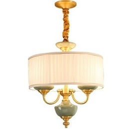 Lustre todo em cobre Lustre decorativo em jade