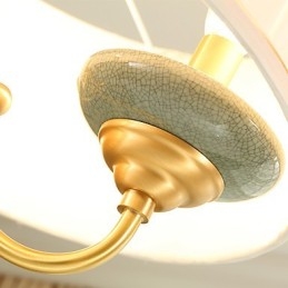 Lustre todo em cobre Lustre decorativo em jade