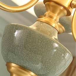 Lustre todo em cobre Lustre decorativo em jade