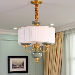 Lustre todo em cobre Lustre decorativo em jade