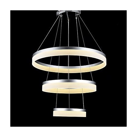 Luzes de lustre redondas, iluminação, lâmpadas de acrílico modernas, luxuosas, três anéis, luminárias de teto Luzes de lustre redondas, iluminação, lâmpadas de acrílico modernas, luxuosas, três anéis, luminárias de teto