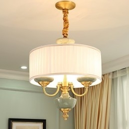 Lustre todo em cobre Lustre decorativo em jade