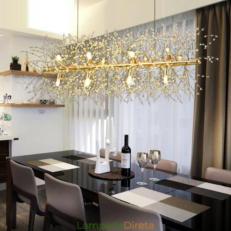 Recurso tradicional clássico galvanizado para lustre de metal cristal