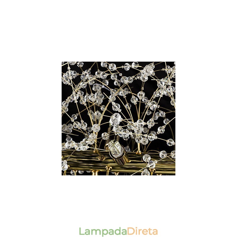 Recurso tradicional clássico galvanizado para lustre de metal cristal