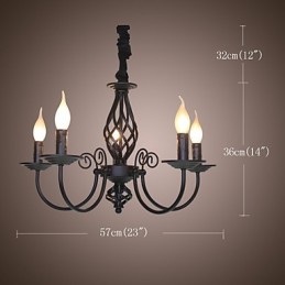 Moderno Contemporâneo Tradicional Clássico Vintage Retro Outros Recurso para Mini Estilo Vela Estilo Lustre de Metal