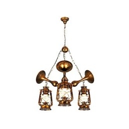Lustre de metal rústico estilo chalé vintage retrô country globo pintura característica para designers de estilo mini