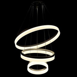 Luzes de lustre redondas, iluminação, lâmpadas de acrílico modernas, luxuosas, três anéis, luminárias de teto