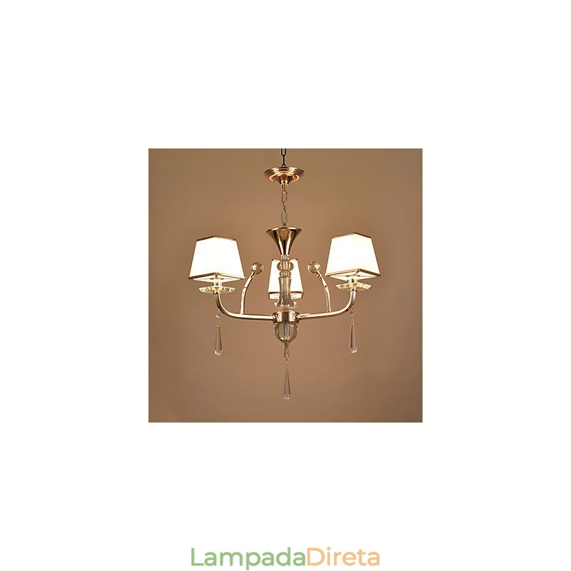 Característica eletrogalvanizada contemporânea moderna para lustre de metal cristal