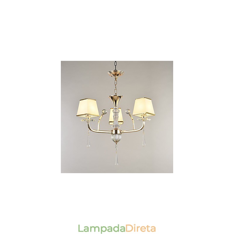 Característica eletrogalvanizada contemporânea moderna para lustre de metal cristal