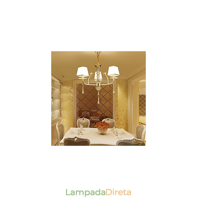 Característica eletrogalvanizada contemporânea moderna para lustre de metal cristal
