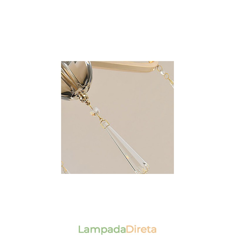 Característica eletrogalvanizada contemporânea moderna para lustre de metal cristal