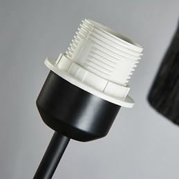 Lustre clássico tradicional de 3 luzes com cúpula de tecido simples